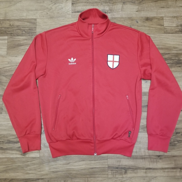 Adidas Jackets \u0026 Coats | Adidas England Track Jacket Sz L | Color: Red/White | Size: L | Pm-92054004's Closet